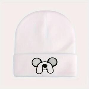Adventure Time JAKE THE DOG Adult size Winter Knit Beanie Hat - White